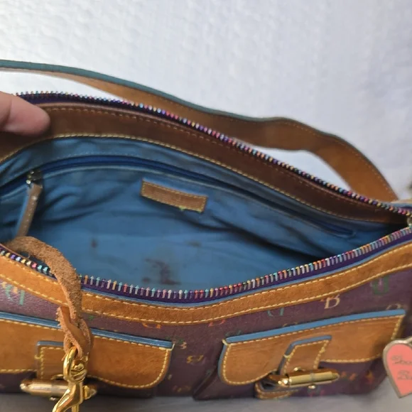 Dooney & Bourke Purple Monogram Shoulder Bag - Picture 4 of 4